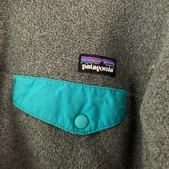 Patagonia Synchilla size M grey and aqua - Picture 2 of 3